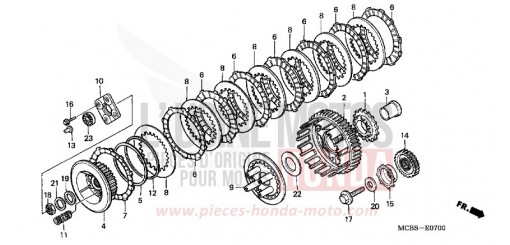 EMBRAYAGE XL650V6 de 2006